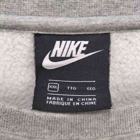 ナイキ NIKE フロントプリント 裏起毛 クルーネックスウェット メンズ JPN:XXL