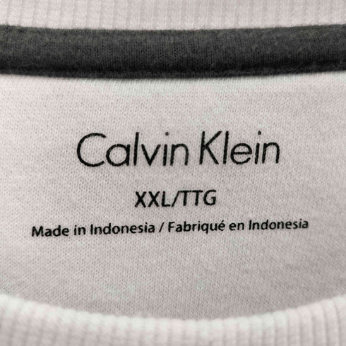 カルバンクライン CALVIN KLEIN フロントロゴプリント 裏起毛 クルーネックスウェット メンズ JPN:XXL