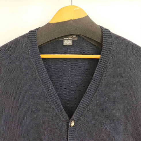 エディーバウアー Eddie Bauer 00S ワンポイント刺繍 コットンニット カーディガン メンズ import:M