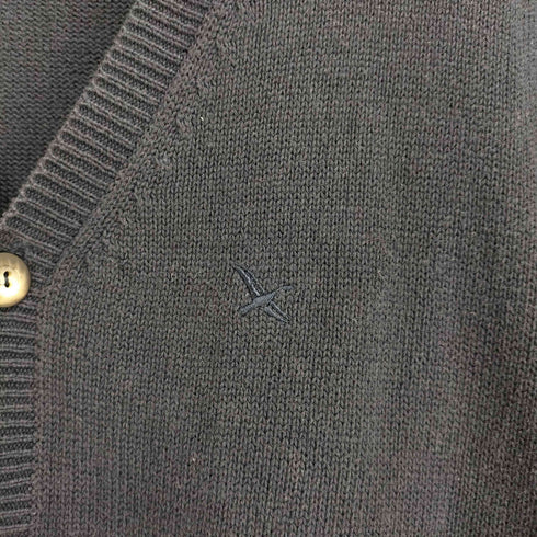 エディーバウアー Eddie Bauer 00S ワンポイント刺繍 コットンニット カーディガン メンズ import:M
