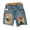 リーバイス Levis 501 90S カットオフショートパンツ ミディアムインディゴ PATTERN パッチワーク デニムショーツ レディース 24