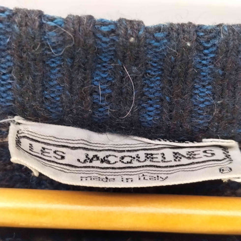 LES JACQUELINE 90S イタリア製 総柄 プルオーバー ニット セーター メンズ EUR:54