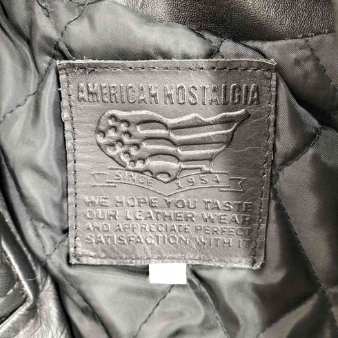 american ndstalgia キルティングライナー ダブルレザージャケット メンズ XXXXL