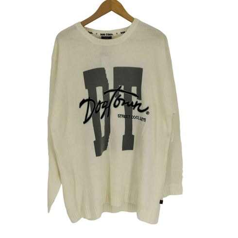 ドッグタウン DOG TOWN 90S 3D ロゴ刺繍 クルーネック ニット セーター メンズ import:XL