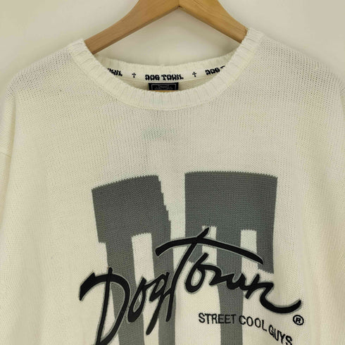 ドッグタウン DOG TOWN 90S 3D ロゴ刺繍 クルーネック ニット セーター メンズ import:XL