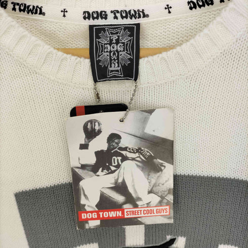 ドッグタウン DOG TOWN 90S 3D ロゴ刺繍 クルーネック ニット セーター メンズ import:XL