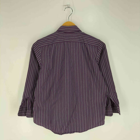 ローレンラルフローレン LAUREN RALPH LAUREN PETITE NON-IRON ロゴ刺繍 ストライプ レギュラーカラー シャツ レディース PM