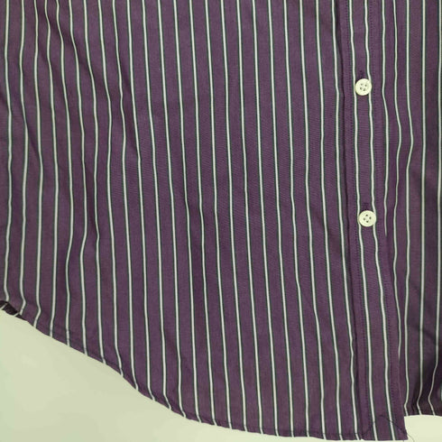 ローレンラルフローレン LAUREN RALPH LAUREN PETITE NON-IRON ロゴ刺繍 ストライプ レギュラーカラー シャツ レディース PM