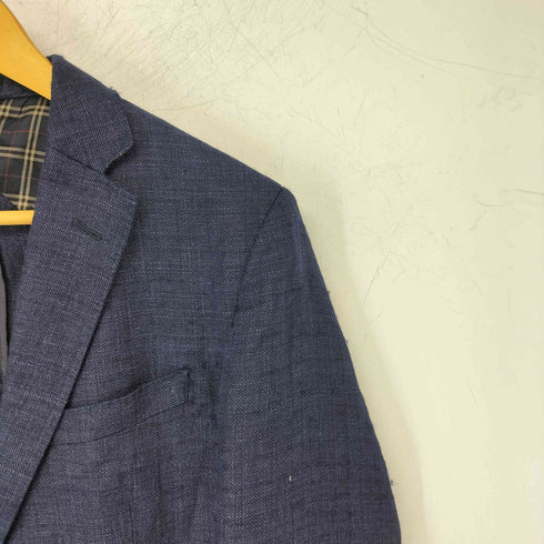 バーバリーブラックレーベル BURBERRY BLACK LABEL リネン混 2B テーラードジャケット メンズ M