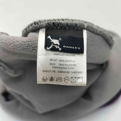 オークリー OAKLEY 00S エリプスロゴ スカル ドクロ 刺繍 バイカラー ニット帽 ビーニー メンズ