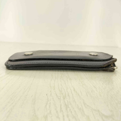 シルバーチェーン付きレザーウォレット 長財布 メンズ