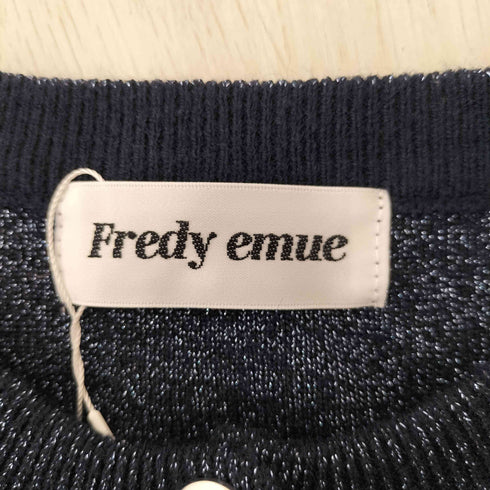 フレディエミュ fredy emue ポケ付き ラメニット ジャケット カーディガン レディース JPN:38