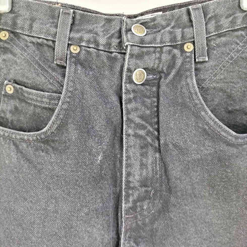 ZENA JEANS ハート穴あき テーパード ブラックデニム レディース 6 MISSY