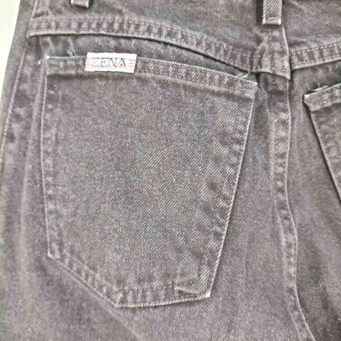 ZENA JEANS ハート穴あき テーパード ブラックデニム レディース 6 MISSY