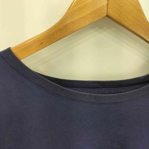 企業ロゴ ワンポイントプリント クルーネック長袖Tシャツ カットソー メンズ 4XL