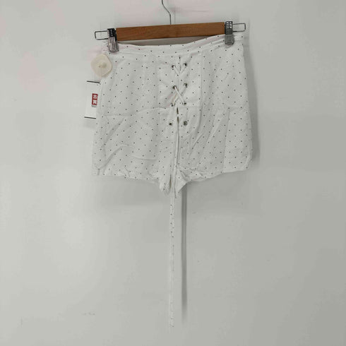 SINCETHEN ドット/水玉 ホック ブラウス & レースアップ ショートパンツ レディース M