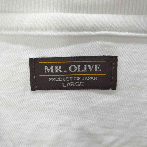 ミスターオリーブ MR.OLIVE MIX MATERIAL S/S CREW NECK SHIRT メンズ JPN:L