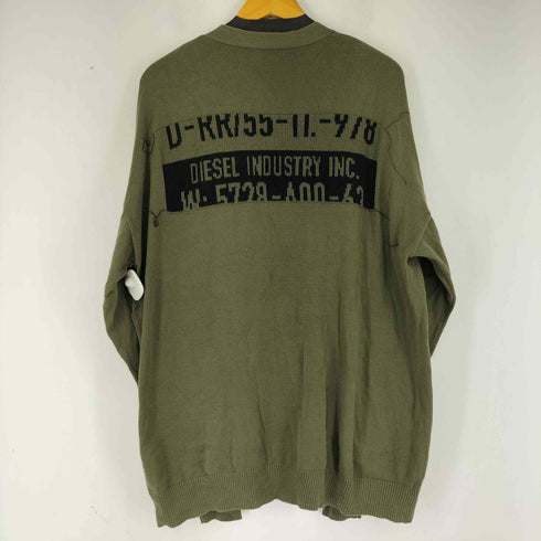 ディーゼル DIESEL バック刺繍コットンニットカーディガン メンズ import:L