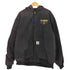 カーハート Carhartt 90-00S USA製 ACTIVE JACKET 企業ロゴ 刺繍 裏地サーマル ブラック アクティブ ジャケット メンズ 3XL