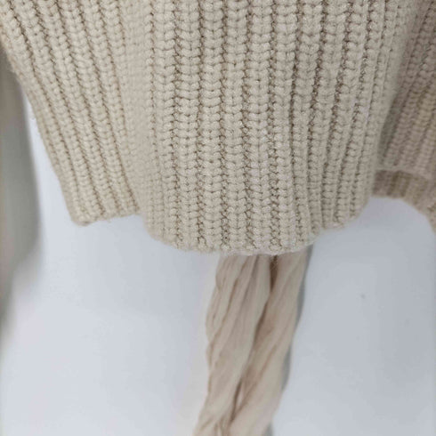 ザラ ZARA シアー×ニット コンビ トップス レディース import:S