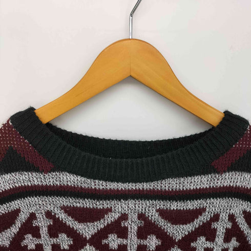 フェアアイル 柄 アクリル ニット セーター メンズ import:XL