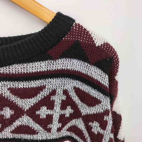 フェアアイル 柄 アクリル ニット セーター メンズ import:XL