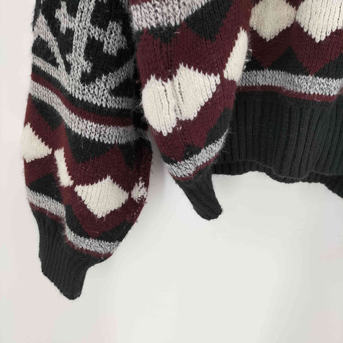 フェアアイル 柄 アクリル ニット セーター メンズ import:XL
