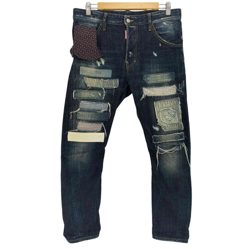 ディースクエアード DSQUARED2 Classic kenny twist jean パッチワーク ダメージ加工 ツイスト デニム メンズ 46