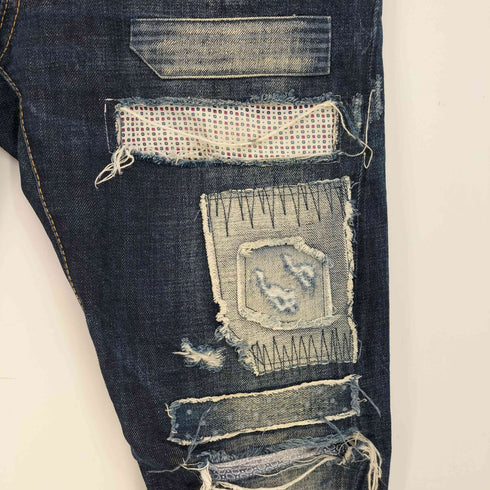 ディースクエアード DSQUARED2 Classic kenny twist jean パッチワーク ダメージ加工 ツイスト デニム メンズ 46