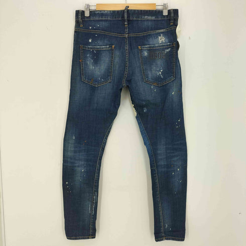 ディースクエアード DSQUARED2 Classic Kenny Jean ペイント ダメージ加工 ツイスト デニム メンズ 48