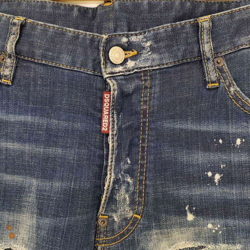 ディースクエアード DSQUARED2 Classic Kenny Jean ペイント ダメージ加工 ツイスト デニム メンズ 48