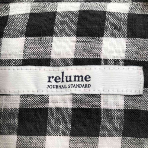 ジャーナルスタンダードレリューム JOURNAL STANDARD relume ギンガムチェック柄 S/S シャツ レディース FREE