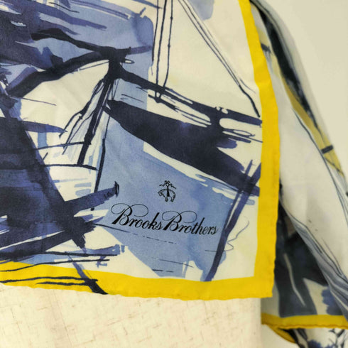 ブルックスブラザーズ BROOKS BROTHERS イタリア製 絹 シルク 総柄 大判 スカーフ メンズ