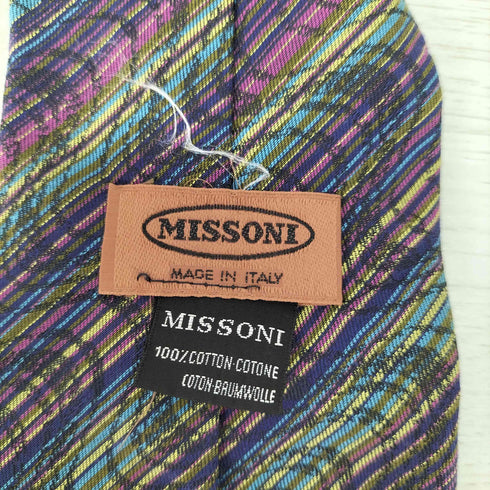 ミッソーニ MISSONI イタリア製 総柄ネクタイ メンズ