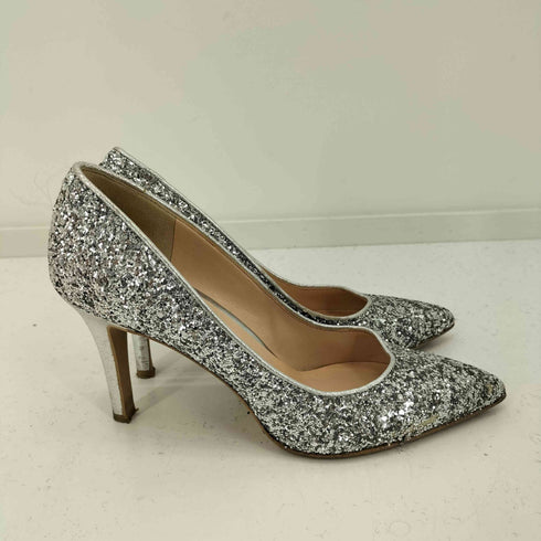 ダイアナ DIANA シルバーグリッターヒールパンプス レディース JPN:22.5