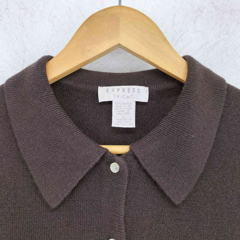EXPRESS tricot 90S 香港製 アクリルニットシャツ レディース import:L