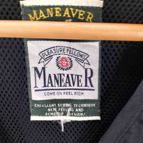 MANEAVER 90S 裏地メッシュ ナイロン フィッシング ベスト マルチポケット メンズ