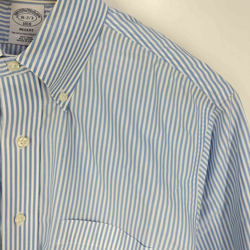 ブルックスブラザーズ BROOKS BROTHERS 1818 REGENT コットン ストライプボタンダウンシャツ メンズ 16 2/3