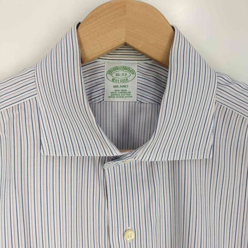 ブルックスブラザーズ BROOKS BROTHERS Est.1818 MILANO コットン ストライプボタンダウンシャツ メンズ 16-33
