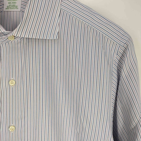 ブルックスブラザーズ BROOKS BROTHERS Est.1818 MILANO コットン ストライプボタンダウンシャツ メンズ 16-33