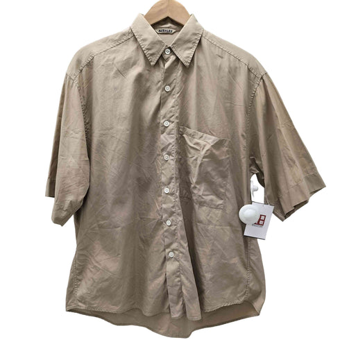 オーラリー AURALEE 18SS WASHED FINX TWILL HALF SLEEVED BIG SHIRTS ウォッシュド フィンクス ツイル ハーフスリーブ シャツ メンズ JPN:3
