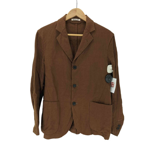 オーラリー AURALEE 18SS LINEN GABARDINE JACKET リネン ギャバジン テーラード ジャケット メンズ JPN:3