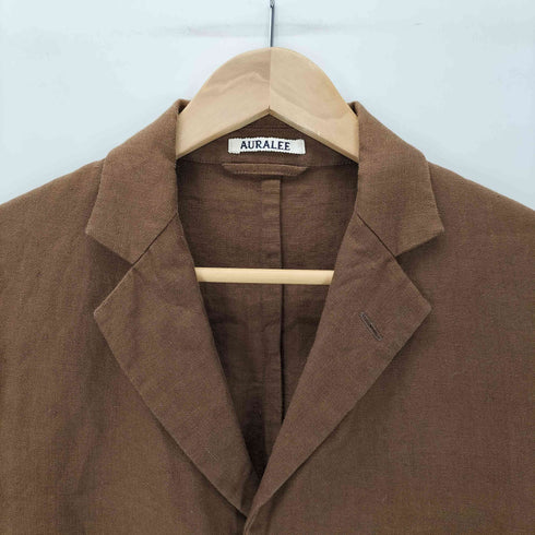オーラリー AURALEE 18SS LINEN GABARDINE JACKET リネン ギャバジン テーラード ジャケット メンズ JPN:3