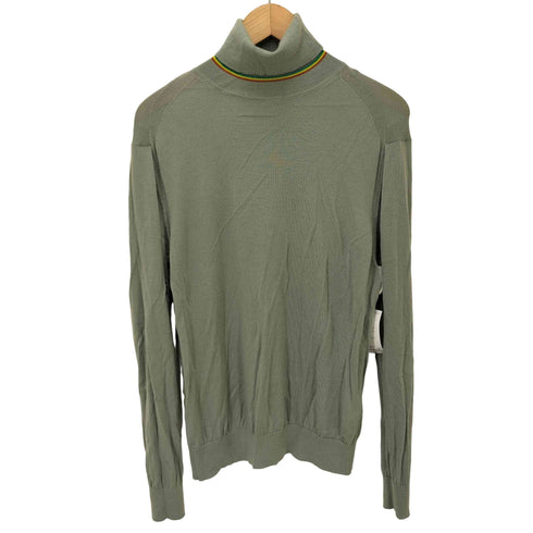 ポールスミス Paul Smith ファインゲージ タートルネックニット マルチストライプ レディース import:M