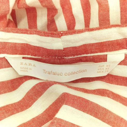 ザラ ZARA ストライプ柄 サイドリボン L/S シャツ レディース XS