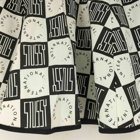 ステューシー Stussy チェッカーボード柄 フレアミニスカート レディース S