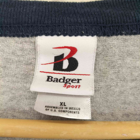 BADGER SPORT 三段プリント リンガーTシャツ メンズ import:XL