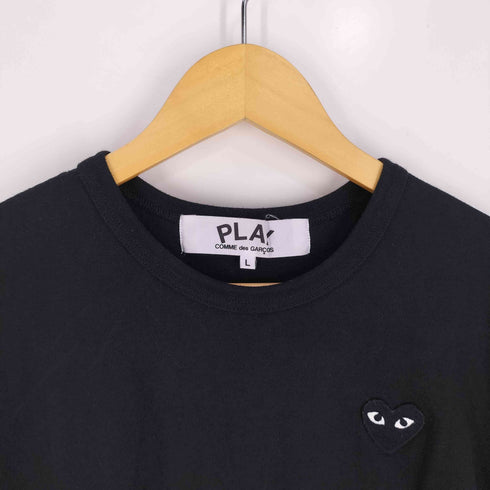 プレイコムデギャルソン PLAY COMME des GARCONS ブラックハートワッペンクルーネック Tシャツ レディース JPN:L