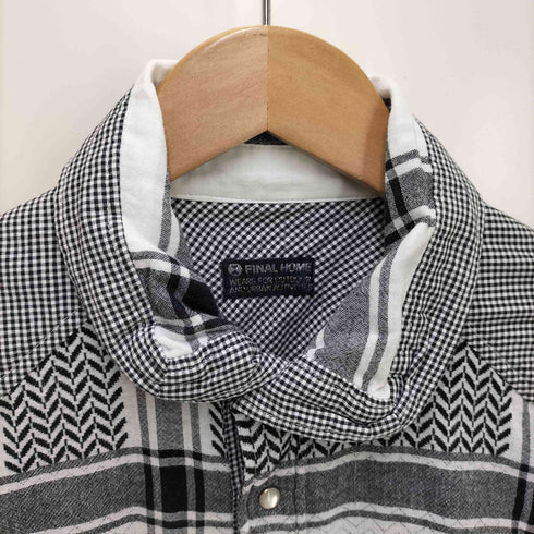 FINAL HOMME 切替 丸襟 総柄シャツ archive メンズ JPN:M