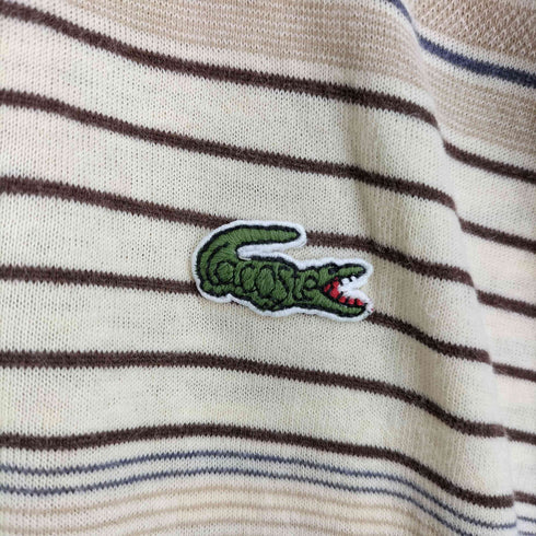 ラコステ LACOSTE ワンポイント刺繍 ボーダー S/S ポロシャツ メンズ JPN:3